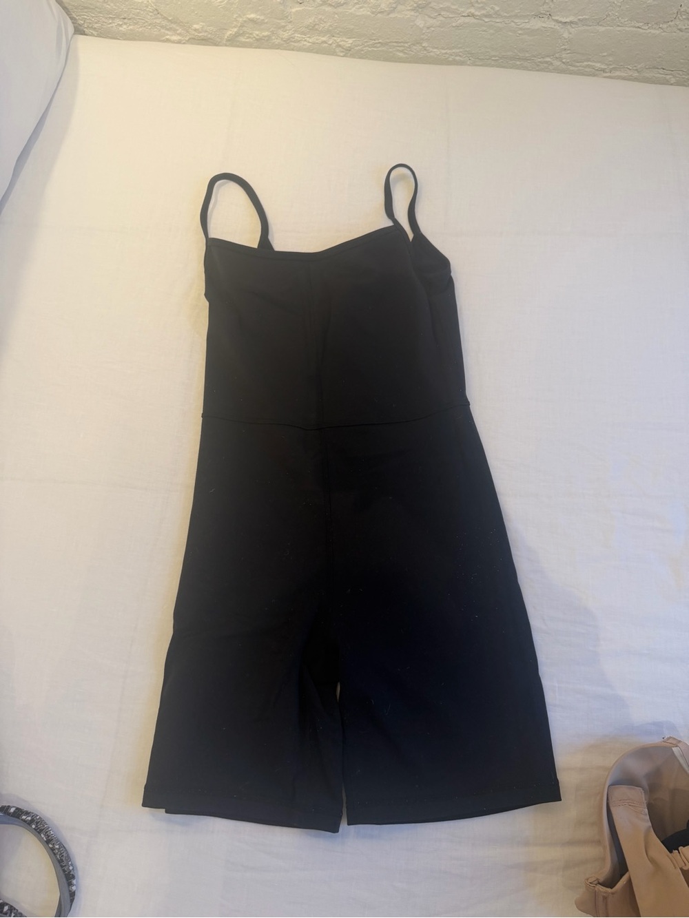 Aritzia Black Strappy Longline Sports Bra Romper